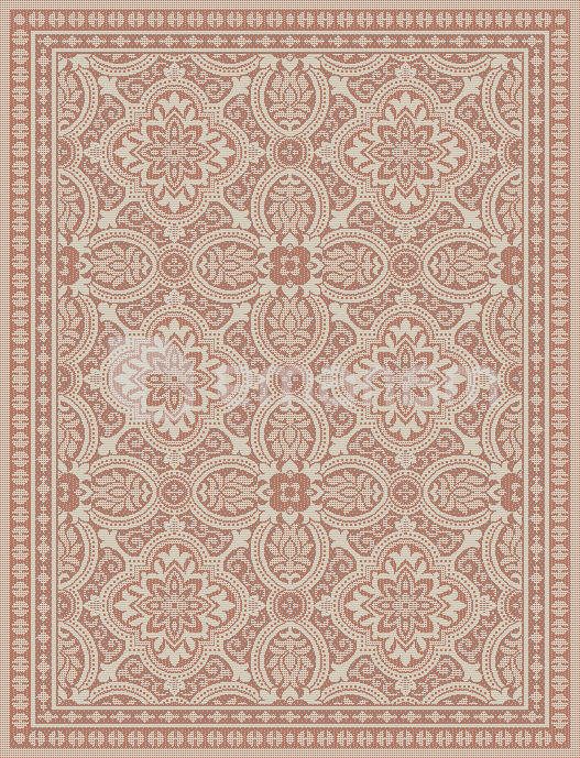 ხალიჩა DCcarpets Terazza 21193 Ivory/Silver/Coral 80x150 სმ.