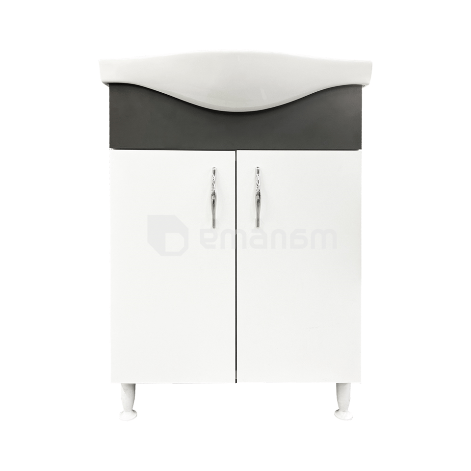 დასადგამი ტუმბო ხელსაბანით Denko Trend 55 White Antracite Grey