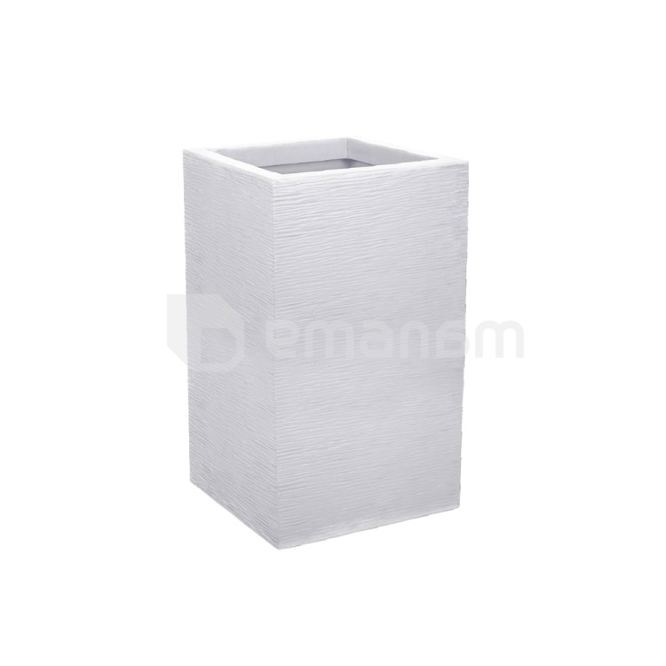 ქოთანი პლასტმასის EDA Plastiques CARRE HAUT GRAPHIT'UP 29,5x29,5x49,5სმ 36ლ