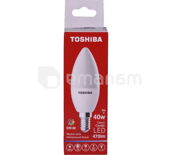 შუქდიოდური ნათურა Toshiba C35 4000K 5W E14
