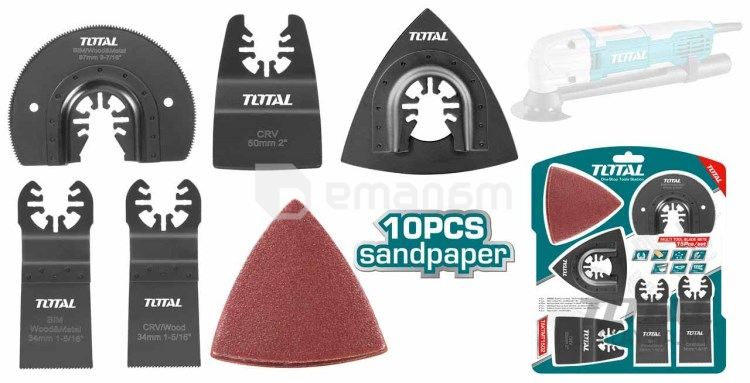 მულტიფუნქციური ინსტრუმენტის თავაკების ნაკრები Total TAKTMT1502 10ც