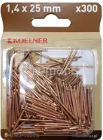 ლურსმანი Koelner 1,4X25 მმ სპილენძის 300 ც B-GWS-1425M