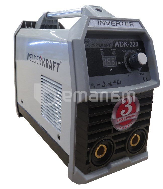 შესადუღებელი ინვერტორი პროფესიონალური WELDER KRAFT WDK-220A MMA