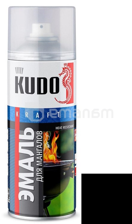 ემალი თერმომდგრადი მაყალისთვის Kudo KU-5122 შავი 520 მლ