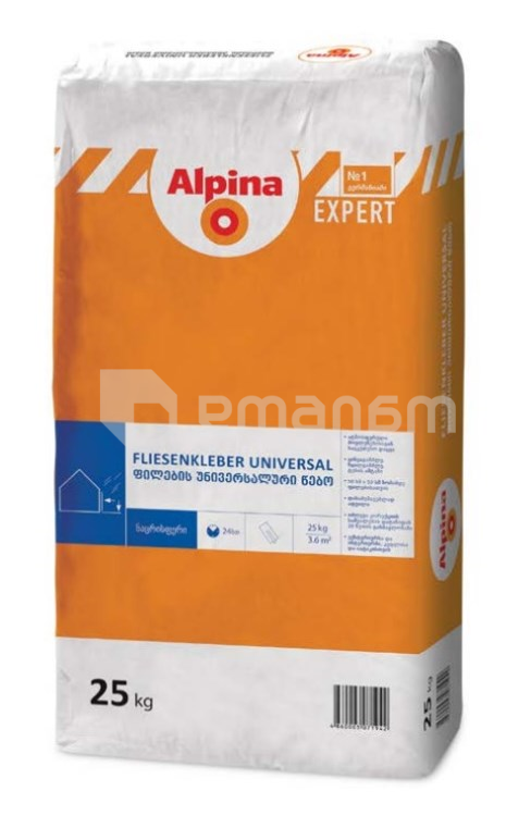 წებო ფილის Alpina FliesenKleber Universal 25 კგ
