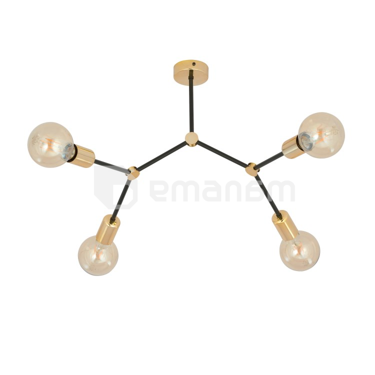 ჭაღი EMIBIG CODE 4 E27 4x MAX 60W შავი