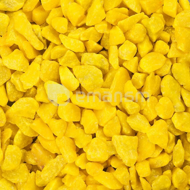 ქვა დეკორატიული შეღებილი ყვითელი 1კგ