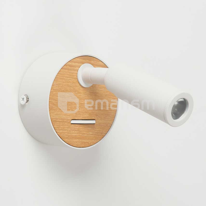 კედლის სანათი New Light 3W 3000K M-976W/WH თეთრი ხე