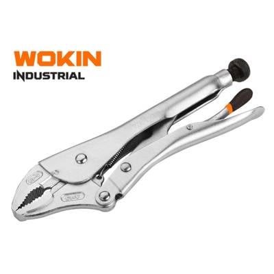 ბრტყელტუჩა ჩამკეტით Wokin 103110, 50MM, 10\", Locking Pliers (INDUSTRIAL), Silver