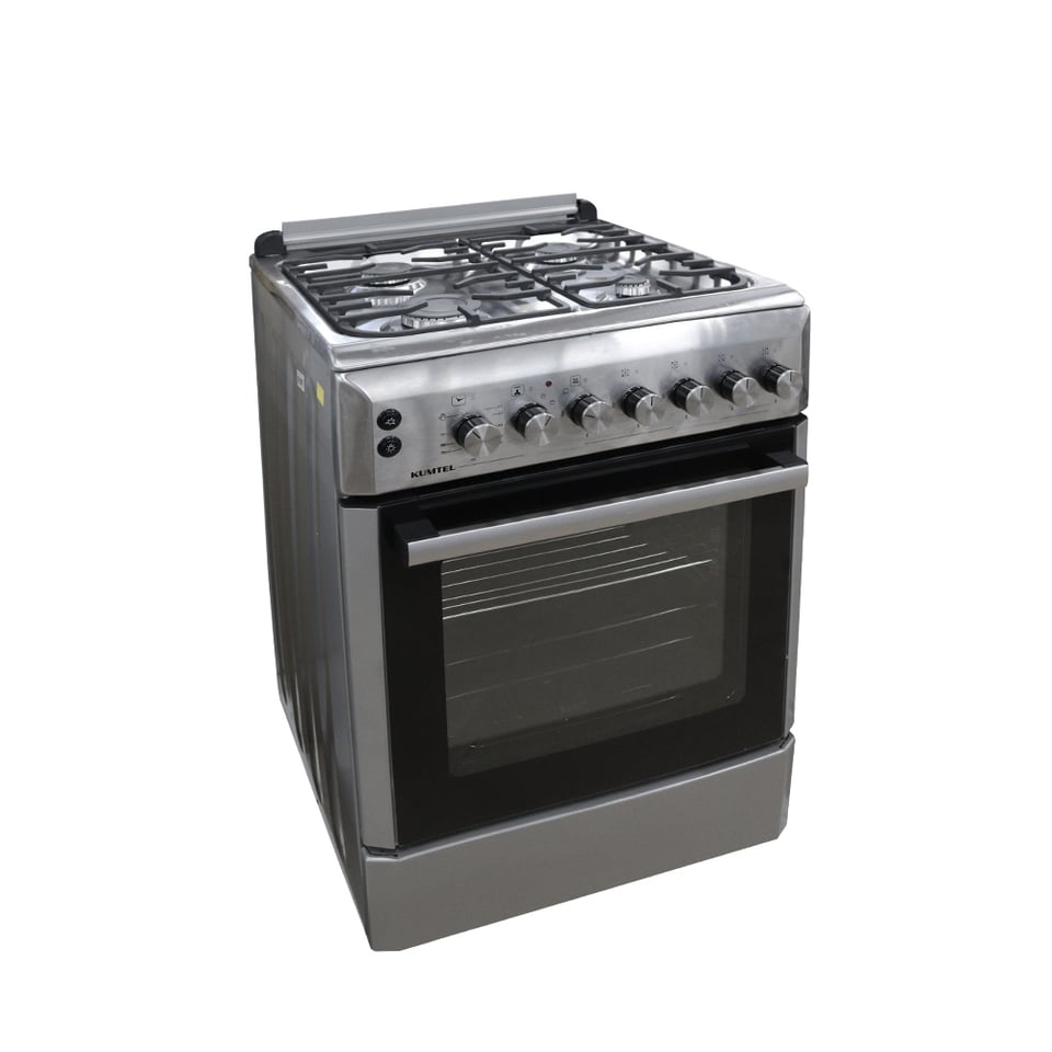 გაზქურა KUMTEL LF60-GEF40F BLACK/INOX