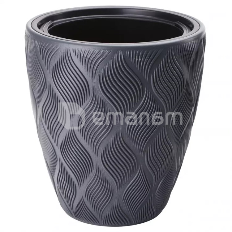 ქოთანი ყვავავილის Flow Slim 40 anthracite 4730-014