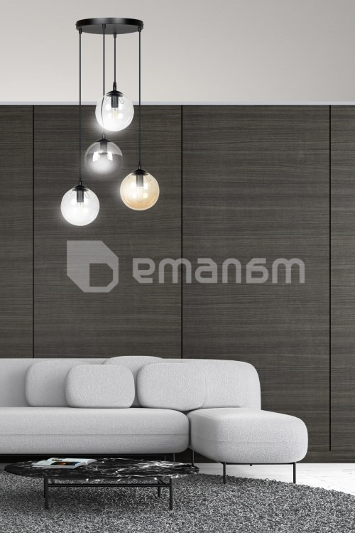 საკიდი EMIBIG Cosmo Premium 4 E14 4x MAX 40W შავი მიქსი
