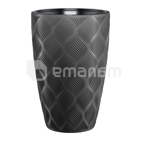 ქოთანი ყვავავილის FORM PLASTIC Flow Slim 30 ანტარციტი 4720-014