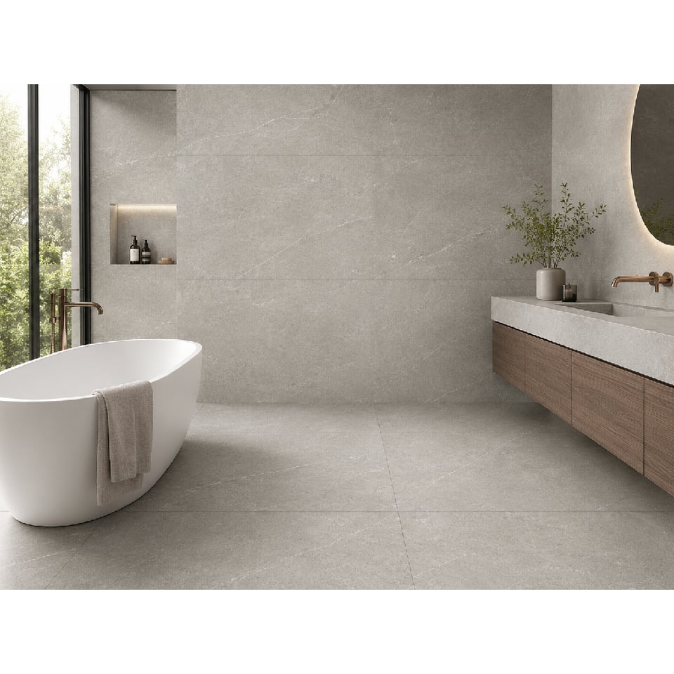 კერამოგრანიტი Ceroq MILANO LIGHT GREY MATT 60x120 სმ ღია ნაცრისფერი