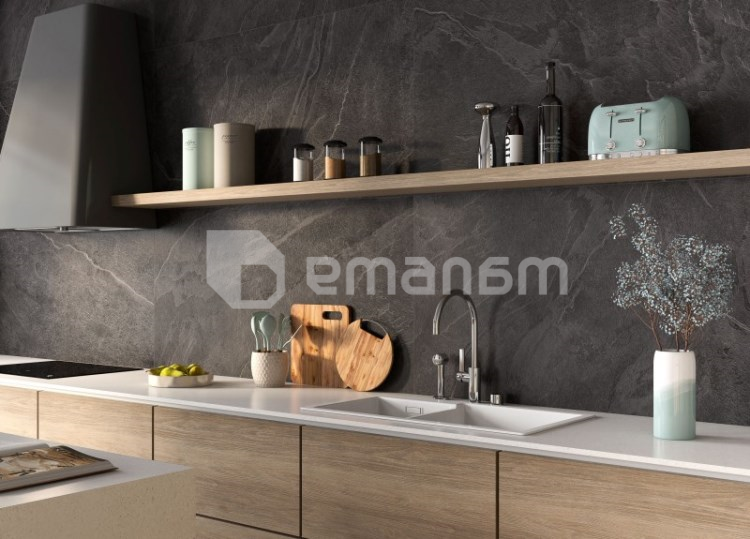 კერამოგრანიტი Emotion Ceramics Aura Antracita 300x600 მმ