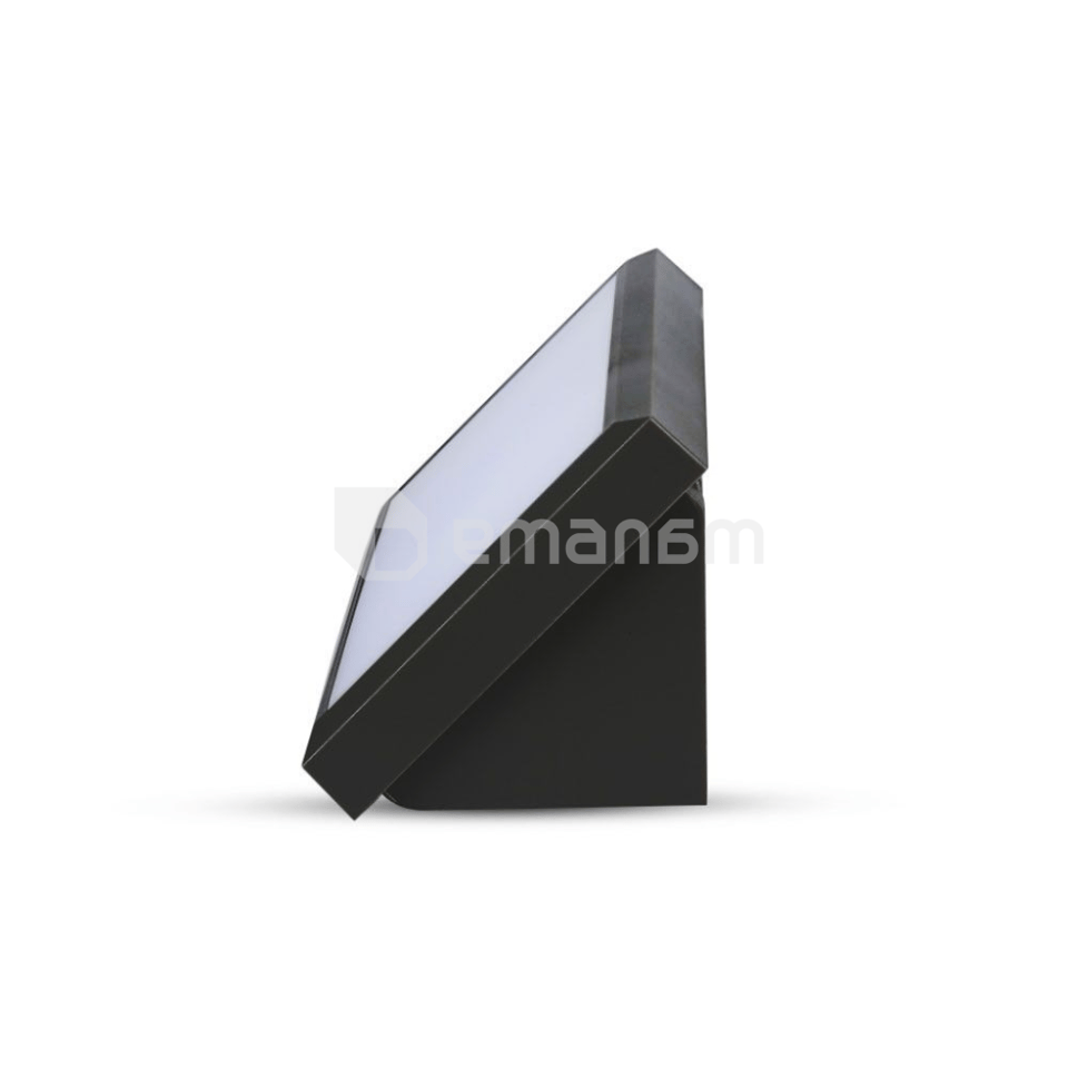 ლედ კედლის სანათი V-TAC 12W 4000K 1250Lm შავი IP65 6808