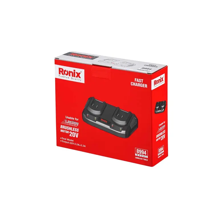 სწრაფი დამტენი Ronix-8994, 22V, 2.2Ax2
