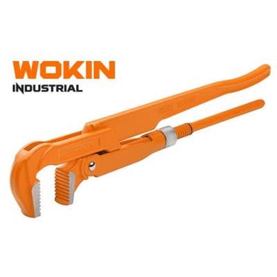 მილის ქანჩის გასაღები Wokin 105515, 48MM, 1.5\", 90°Bent Nose Pipe Wrench (INDUSTRIAL), Orange