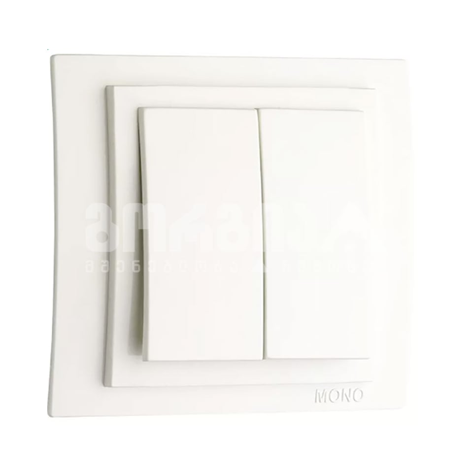 ჩამრთველი ორიანი LARISSA თეთრი - 103-191925-102