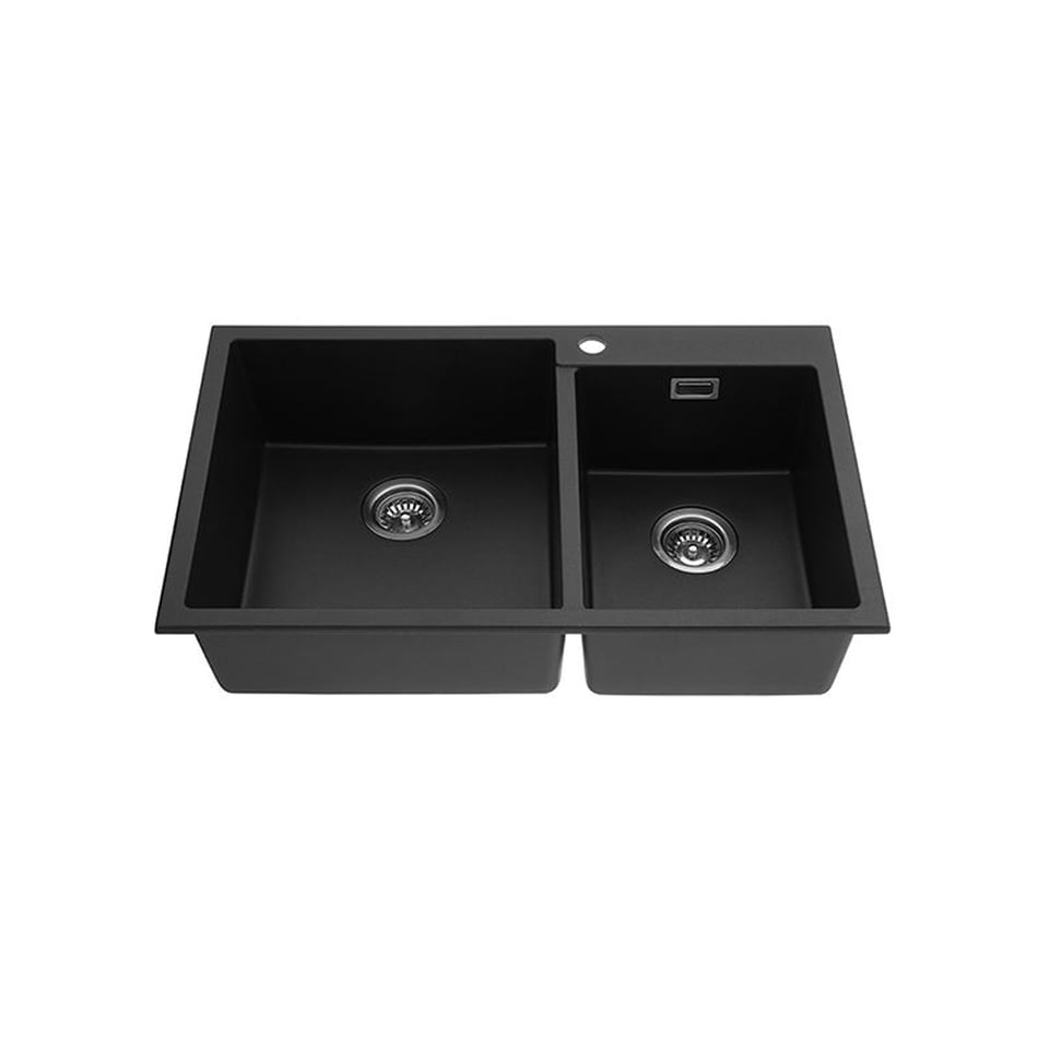 კვარცის სამზარეულოს ნიჟარა+სიფონი QKS-7541 750*410*215