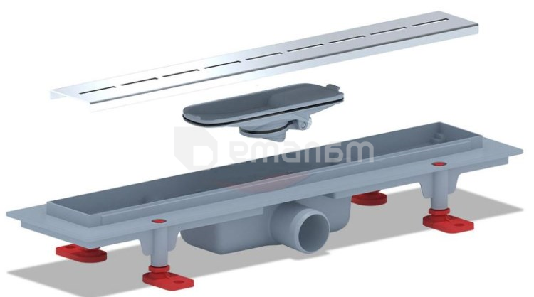 პლასტიკური ტრაპი ხაზოვანი მშრალი ANI Plast КИЛЬ TLQ1545G 450х62х40 მმ