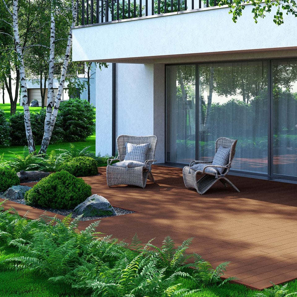 ტერასის დაფა BERGDECK MINI B110 chestnut 1ც=0,22მ² 110x20x2000 მმ
