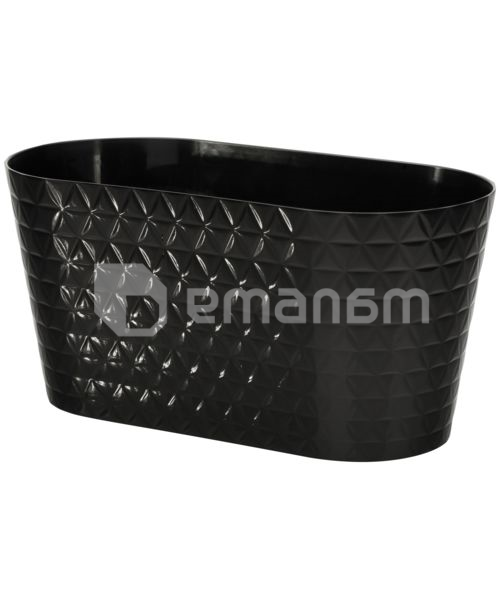 პლასტმასის ქოთანი ყვავილებისთვის FORM PLASTIC Diamond Petit box 3795-015 Ø27 შავი