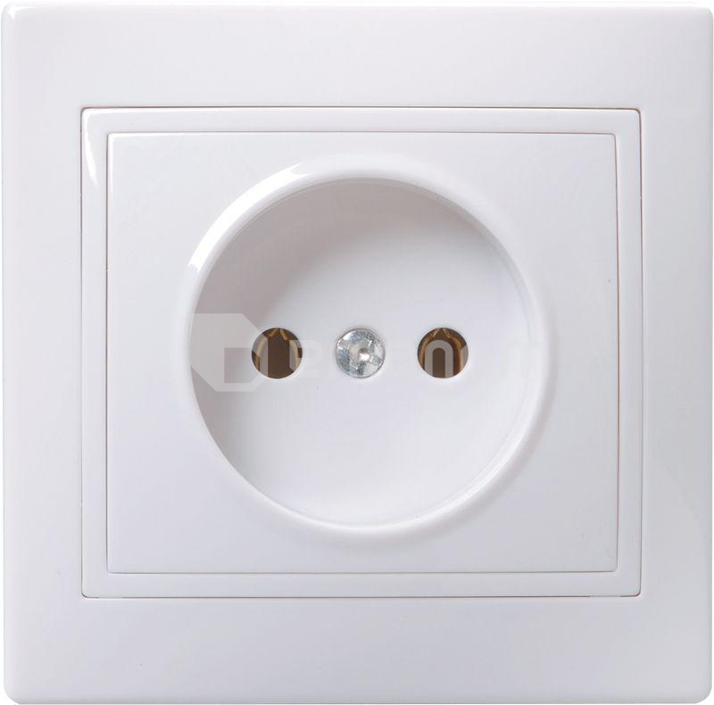 როზეტი დამიწების გარეშე IEK ERK13-K01-10-DM 1 თეთრი