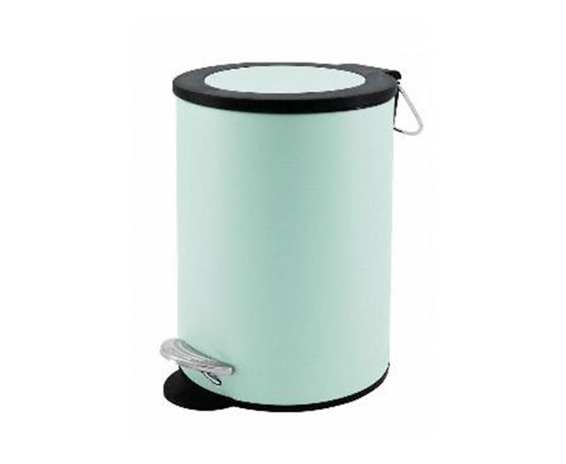 2148605 სანაგვე ურნა Waste basket Beaute, 3 liter, light green, with soft-close, stainless steel