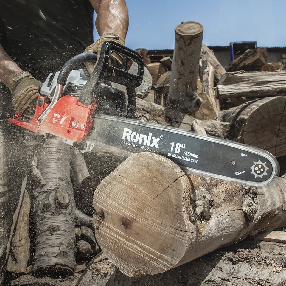 ბენზინის ჯაჭვური ხერხი Ronix-4647 45 სმ