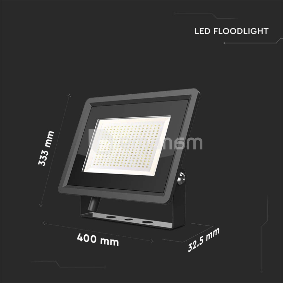 პროჟექტორი V-TAC LED 200W 6400K F კლასი შავი 6734