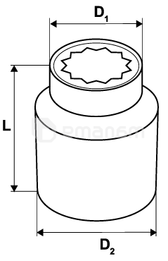 თავაკი 12 წახნაგიანი TOPMASTER 330266 1/2" 17 მმ