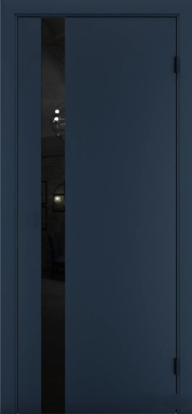 კარის ბლოკი Terminus Solid 802 Sapfir №802 შუშა - Planilak შავი 38x800x2150 mm