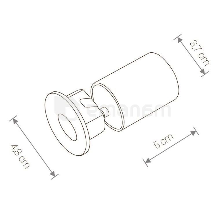 ჩასაშენებელი სანათი NOWODVORSKI 9103 OIA LED white 1x LED 1W
