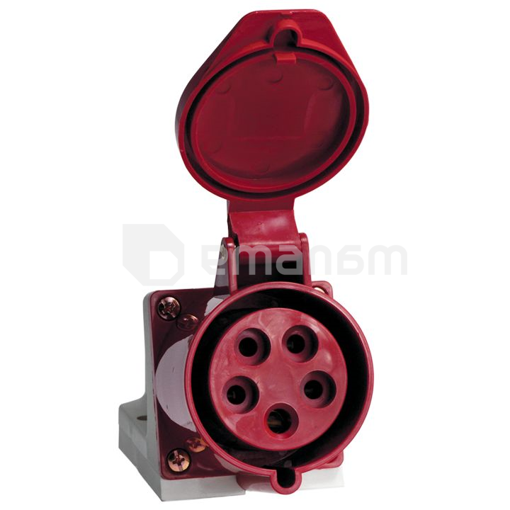 როზეტი EKF 115 3Р+РЕ+N 16А 380V IP44 წითელი