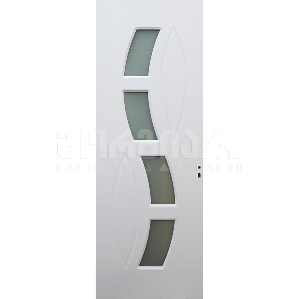 კარი მდფ MQ51 White Ash 3023-6 2200x920x100 (მინით)