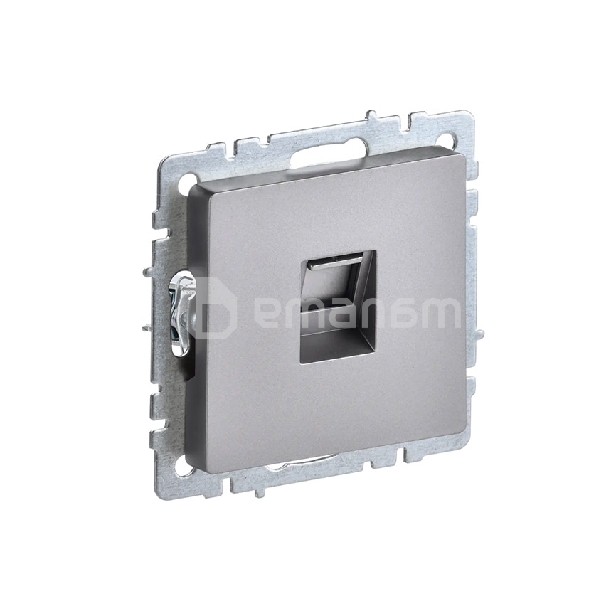 როზეტი IEK BRITE RJ45 cat5E RK10-BrS ჩარჩოს გარეშე