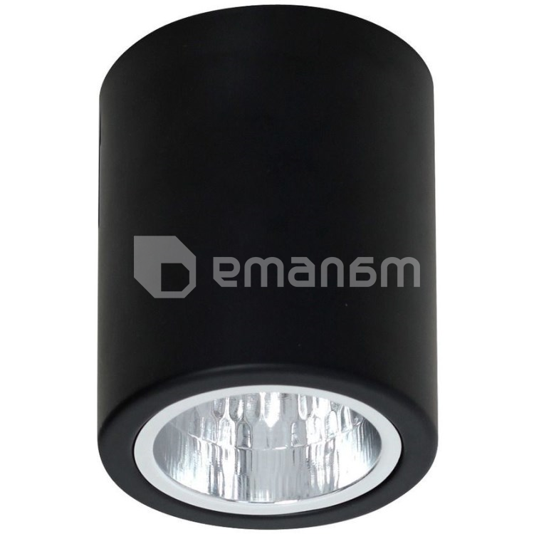 სანათი წერტილოვანი Luminex Downlight round 7237 D11 E27 60W შავი