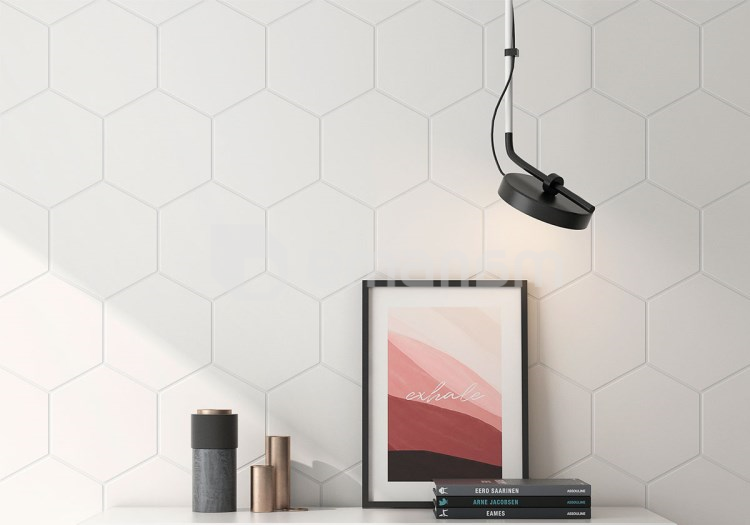 კერამოგრანიტი Geotiles Hexa Solid White 258x290 მმ