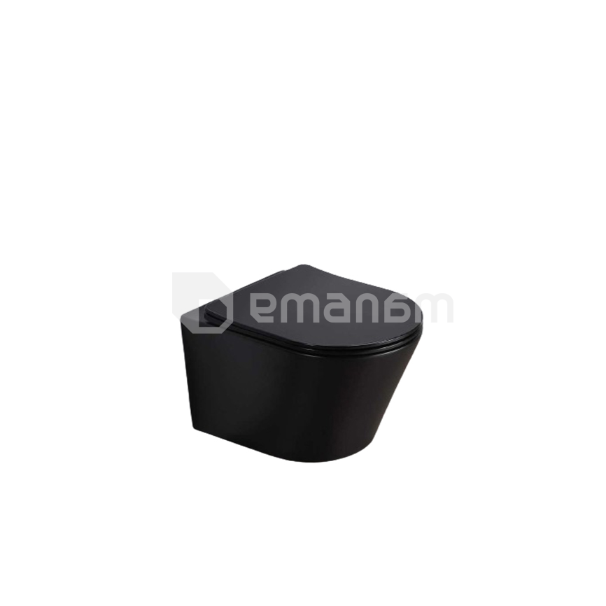 დასაკიდი უნიტაზი Pate B2330MB Rimless Matt შავი