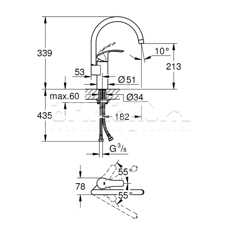 სამზარეულოს შემრევი Eurosmart 33202002