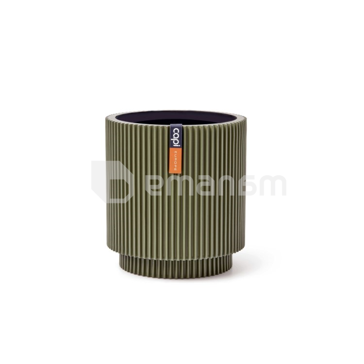 ქოთანი ყვავილის Capi Europe Vase cylinder Groove 19x21სმ მწვანე