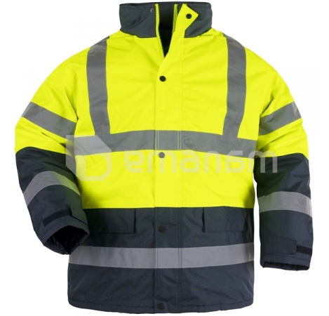 ქურთუკი შუქამრეკლით Coverguard Roadway 7ROAY S ყვითელი/მუქი ლურჯი