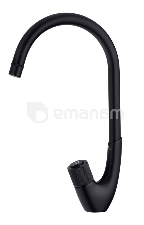 სამზარეულოს ონკანი Rubineta Swan-33 BK Black ჯოისტიკით