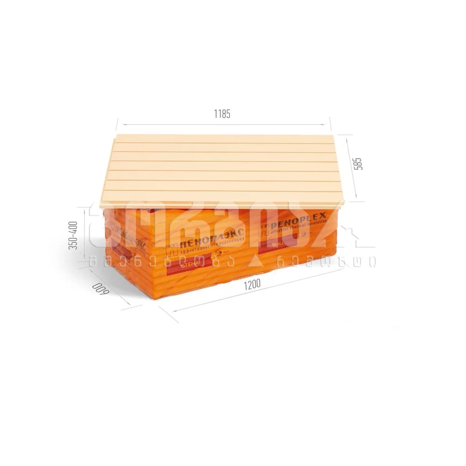 თბოსაიზოლაციო ფილა 30x585x1185 მმ (9,01მ2) PENOPLEX WALL