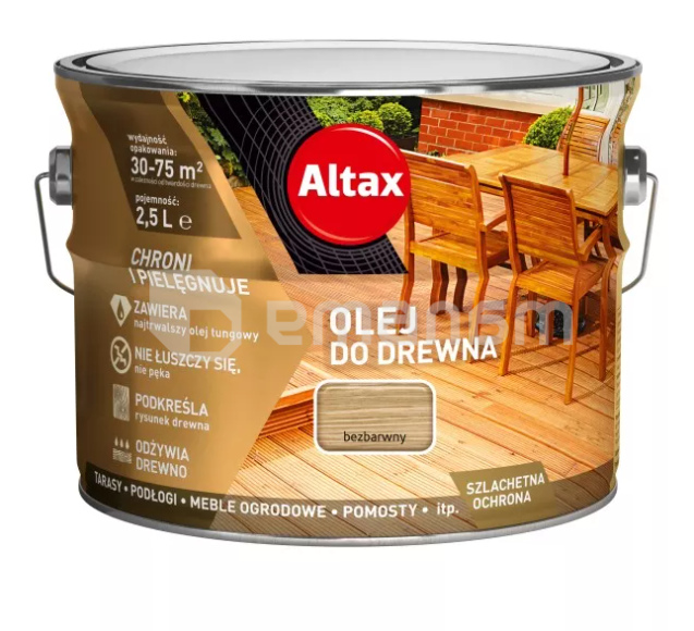 ზეთი ხის Altax უფერო 2.5 ლ