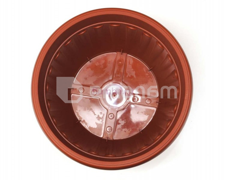 პლასტმასის ქოთანი დასადგამით ტერრა 36*27 (ტერაკოტი)