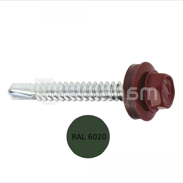სახურავის ჭანჭიკი Wkret-met WF-48025- RAL 6020 250ც