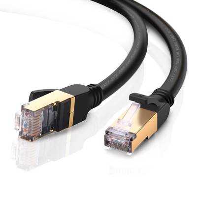 ქსელის კაბელი UGREEN NW107 (11268) Cat7 Patch Cord STP Ethernet Lan Cable 1m (Black)