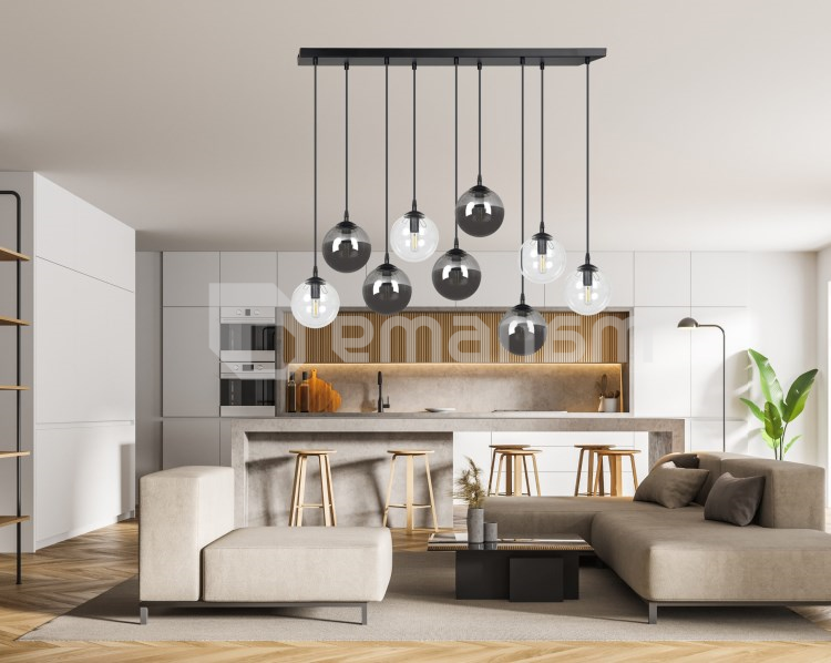 საკიდი EMIBIG Cosmo 9 E14 9x MAX 40W შავი მიქსი 2